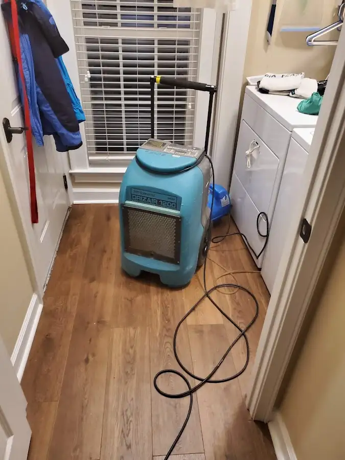 Commercial dehumidifier deployed for Flood Damage Cleanup in Hutchinson